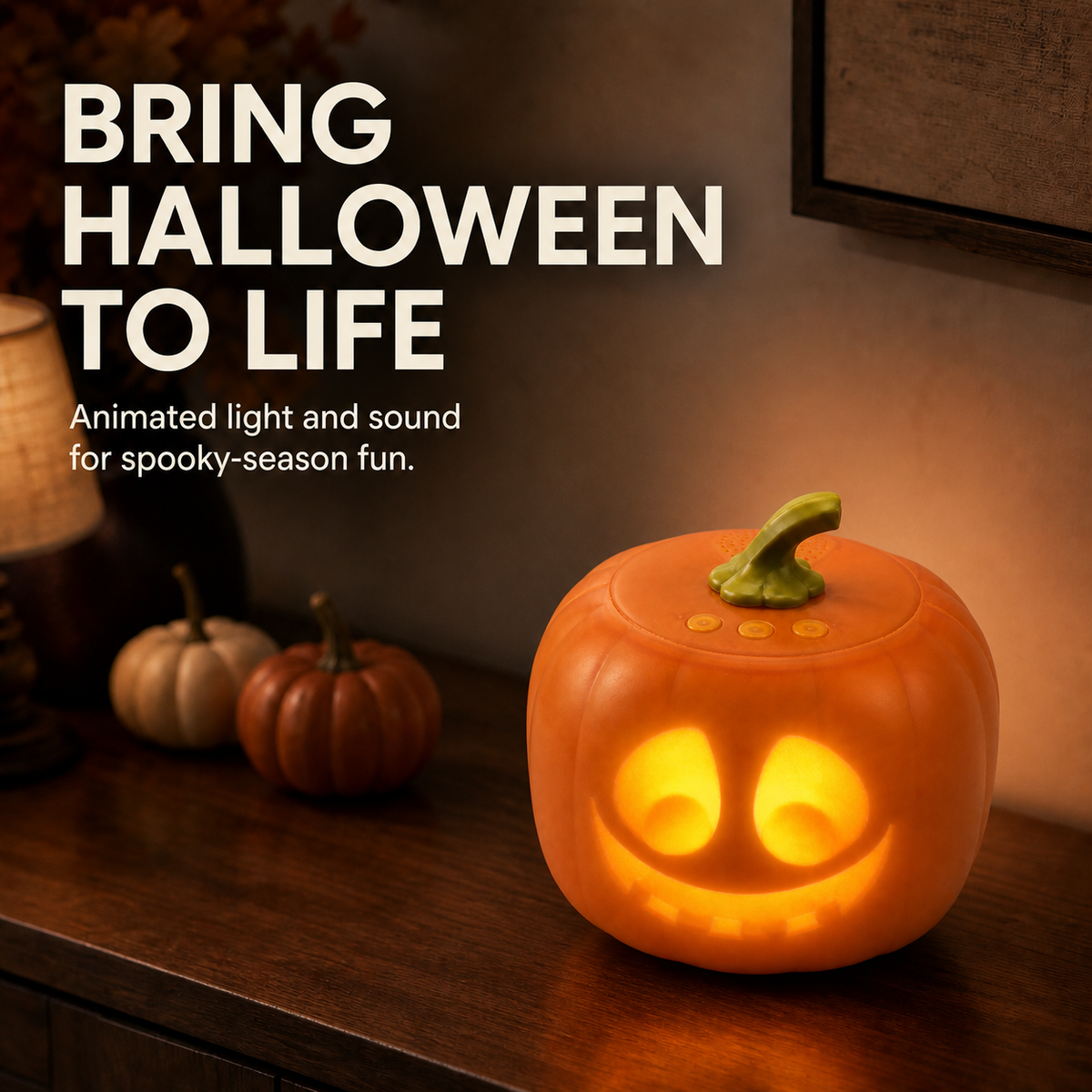 Animated Pumpkin Projection Lamp with Sound